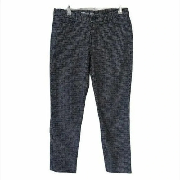 Gap Navy Dot Printed Straight Leg Flay Front Ankle Cropped Pants 6 - Picture 1 of 9